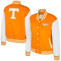 Veste polaire à boutons-pression complète pour femme Colosseum Texas Tennessee Orange Tennessee Volunteers French Baguette