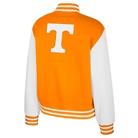 Veste polaire à boutons-pression complète pour femme Colosseum Texas Tennessee Orange Tennessee Volunteers French Baguette