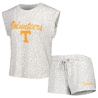 Concepts Sport Crème Tennessee Volunteers Montana Ensemble de nuit T-shirt et short pour femme