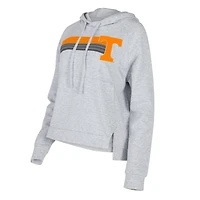 Chandail à capuchon raglan trois mélanges de cèdre Tennessee Volunteers Concepts Sport pour femmes, gris