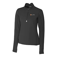 Haut extensible à fermeture éclair quart de tour pour femme Cutter & Buck Black Tennessee Volunteers Alumni Traverse