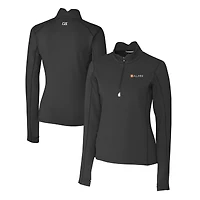 Haut extensible à fermeture éclair quart de tour pour femme Cutter & Buck Black Tennessee Volunteers Alumni Traverse
