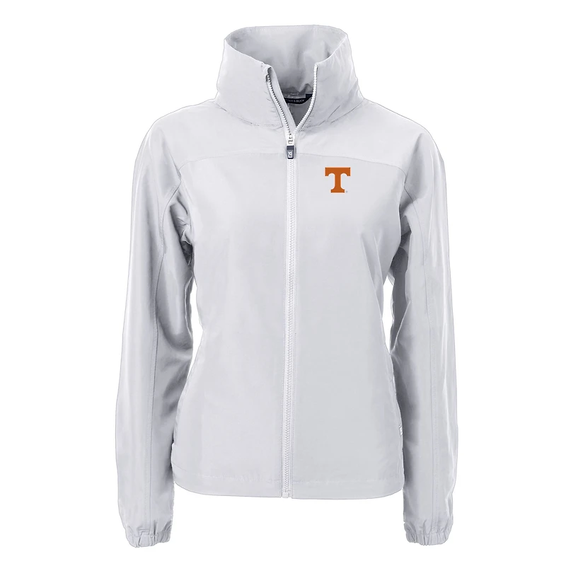 Women's Cutter & Buck  Gray Tennessee Volunteers Charter Eco Recycled Full-Zip Jacket