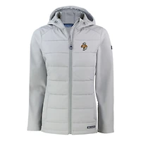 Women's Cutter & Buck  Gray Tennessee Volunteers Vault Evoke Hybrid Eco Softshell Recycled Full-Zip Hooded Jacket