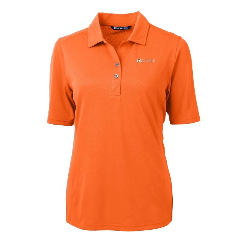 Polo recyclé en piqué écologique pour femme Cutter & Buck Tennessee Orange Volunteers Alumni Virtue
