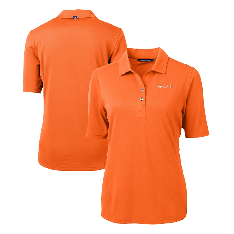 Polo recyclé en piqué écologique pour femme Cutter & Buck Tennessee Orange Volunteers Alumni Virtue