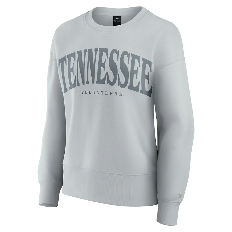 Women's Fanatics Gray Tennessee Volunteers Supersoft Flow Fleece Pullover Sweatshirt