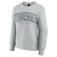 Women's Fanatics Gray Tennessee Volunteers Supersoft Flow Fleece Pullover Sweatshirt