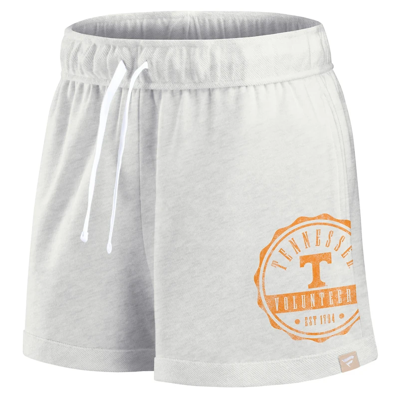 Women's Fanatics Oatmeal Tennessee Volunteers Win Badge Shorts