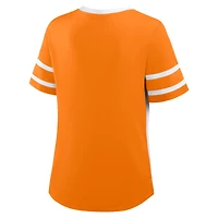 T-shirt à lacets Athena pour femmes Fanatics Tennessee Orange/Blanc Volunteers Be Fearless