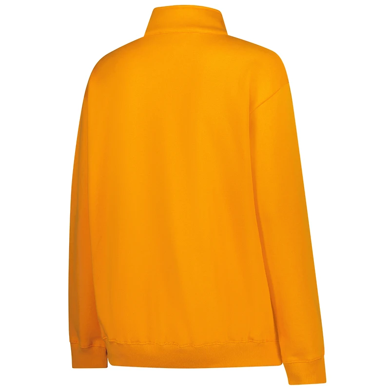 Women's Fanatics Tennessee Orange/White Volunteers Plus Quarter-Zip Pullover