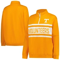 Women's Fanatics Tennessee Orange/White Volunteers Plus Quarter-Zip Pullover