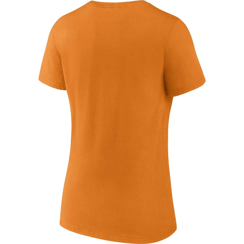 Women's Fanatics Tennessee Orange Volunteers Campus V-Neck T-Shirt