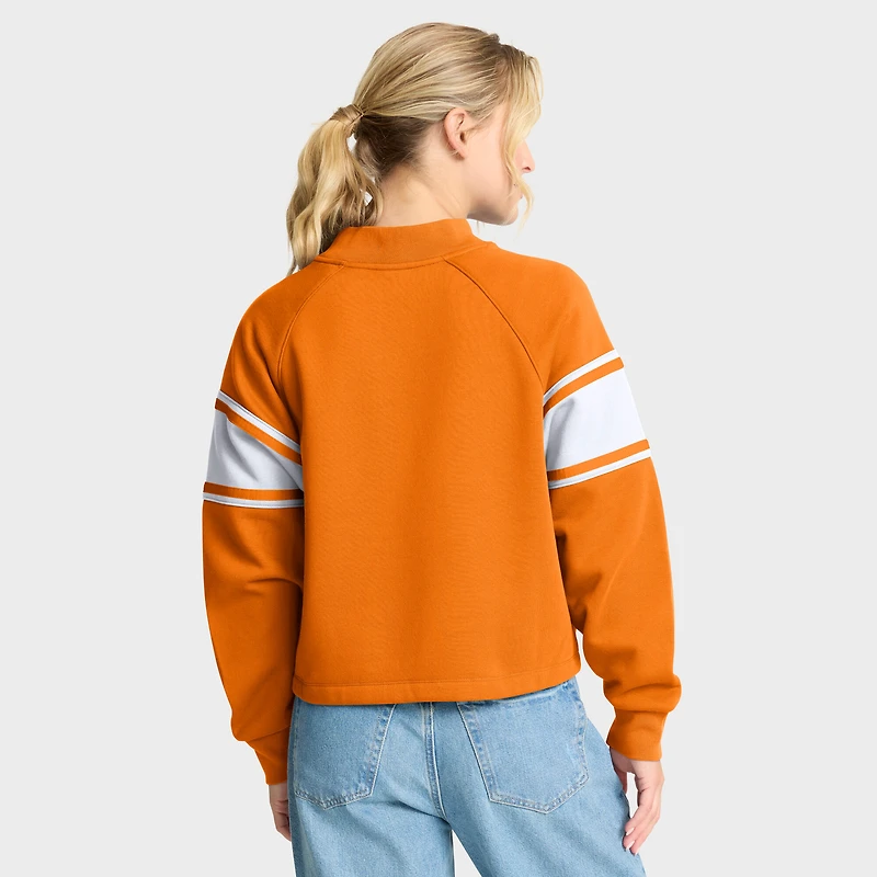 Women's Fanatics Tennessee Orange Volunteers Oversized Hometown Premium Punt Coverage Raglan Pullover Sweatshirt