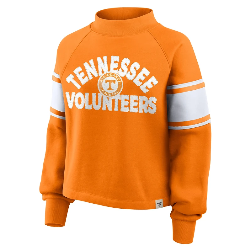 Women's Fanatics Tennessee Orange Volunteers Oversized Hometown Premium Punt Coverage Raglan Pullover Sweatshirt