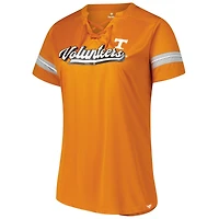 Women's Fanatics Tennessee Orange Volunteers Plus Overtime Readiness Lace-Up T-Shirt