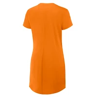 Women's Fanatics Tennessee Orange Volunteers Ruched Drape T-Shirt Dress
