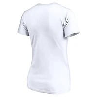 Women's Fanatics White Tennessee Volunteers Running Start V-Neck T-Shirt