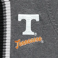 Women's Gameday Couture Charcoal Tennessee Volunteers One More Round Tri-Blend Striped Hooded Cardigan Sweater