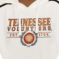 Women's Gameday Couture Cream Tennessee Volunteers Down, Set, Go Pullover Hoodie and Shorts Set