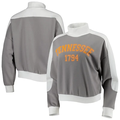 Sweat-shirt Gameday Couture Gris Tennessee Volunteers Make it a Mock Sporty pour femmes