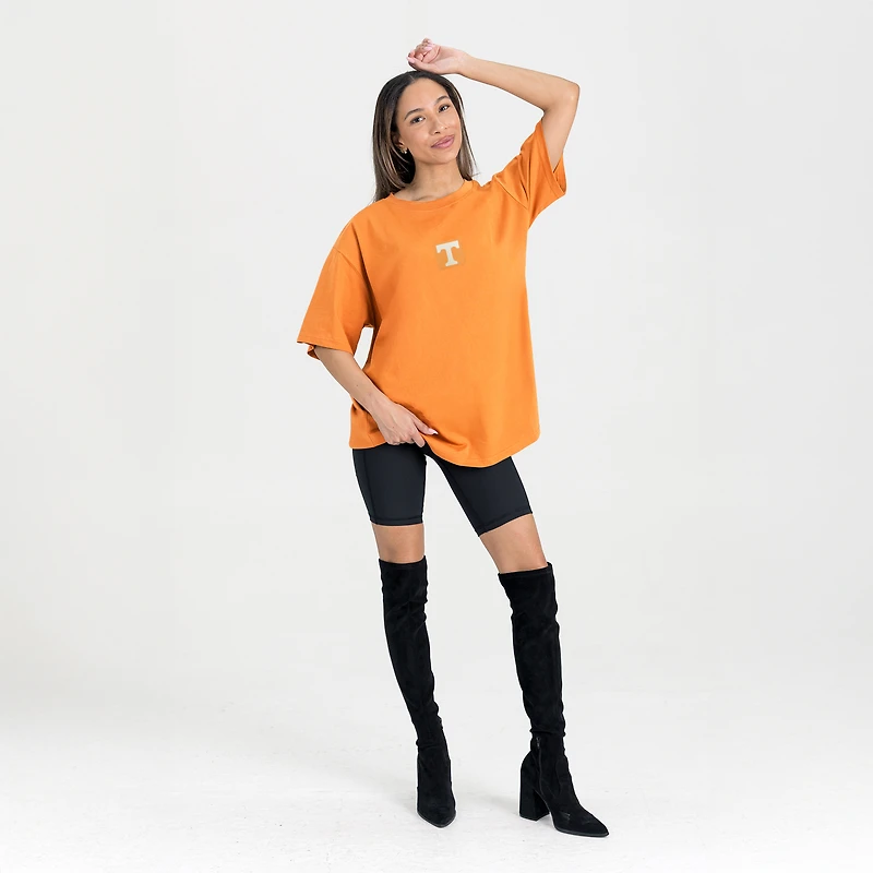 T-shirt surdimensionné Gameday Couture Tennessee Orange Volunteers pour femme, imprimé « Back at Ya »