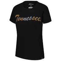 Women's Gameday Social  Black Tennessee Volunteers Hand Sewn Beaded Script T-Shirt