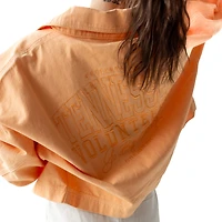 Veste courte boutonnée orange des Tennessee Volunteers pour femmes, tenue sociale du jour match