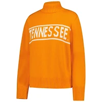 Women's Gameday Social Tennessee Orange Volunteers Chenille Turtleneck Sweater