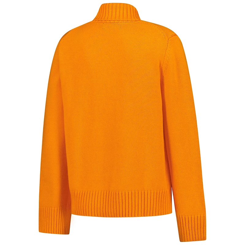 Women's Gameday Social Tennessee Orange Volunteers Chenille Turtleneck Sweater