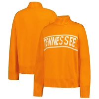 Women's Gameday Social Tennessee Orange Volunteers Chenille Turtleneck Sweater
