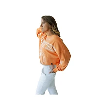 Sweat-shirt court Phipps des Tennessee Volunteers pour femmes, tenue de match sociale, orange du