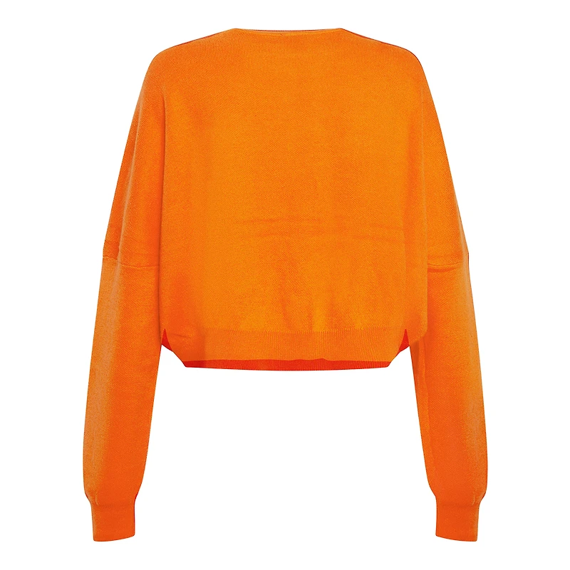 Pull oversize court en tricot Ivy pour femme, Hype and Vice, Tennessee Orange, Volunteers