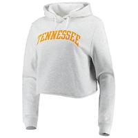 Women's League Collegiate Wear Ash Tennessee Volunteers 2-Hit 1636 Sweat à capuche court