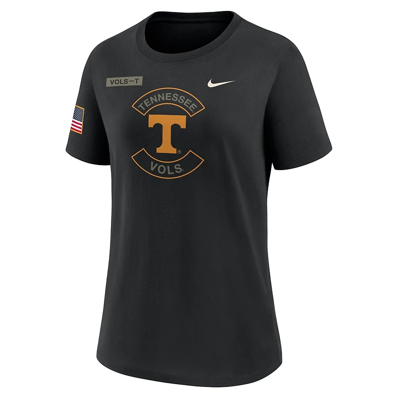 Women's Nike Black Tennessee Volunteers 2025 Military Appreciation Dri-FIT T-Shirt