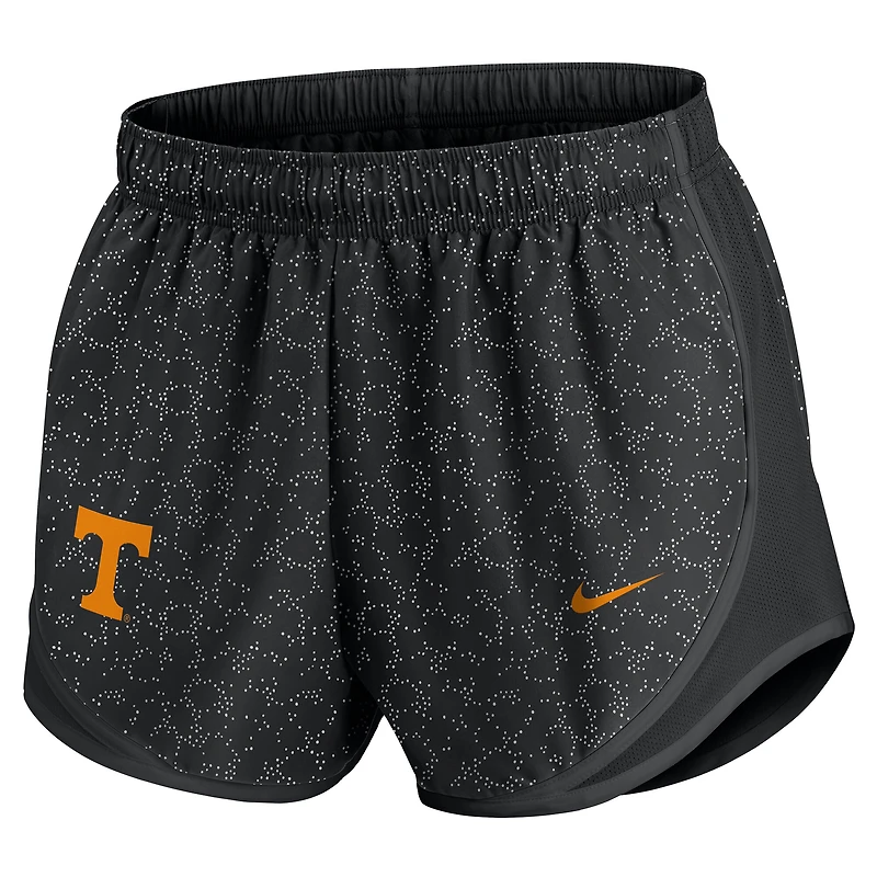 Short Nike noir Tennessee Volunteers Tempo Pattern Dri-FIT pour femme