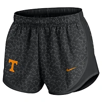 Short Nike noir Tennessee Volunteers Tempo Pattern Dri-FIT pour femme