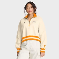 Sweat-shirt court à demi-zip oversize Nike Tennessee Volunteers couleur crème pour femme