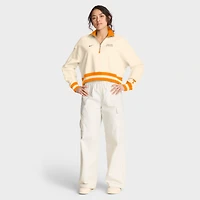 Women's Nike Cream Tennessee Volunteers Oversized Legacy Cropped Half-Zip Sweatshirt