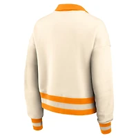 Women's Nike Cream Tennessee Volunteers Oversized Legacy Cropped Half-Zip Sweatshirt