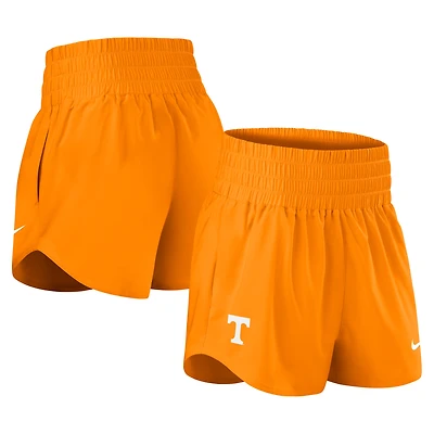 Short taille haute Nike Orange Tennessee Volunteers Performance One Dri-FIT pour femme