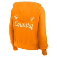 Sweat à capuche court zippé Nike Tennessee Volunteers Mantra orange pour femme
