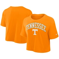 Women's Nike Tennessee Orange Volunteers Power Pursuit Athletic Prep Arch Performance Cropped T-Shirt