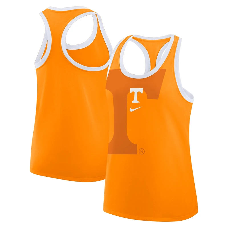 Débardeur dos nageur Nike Tennessee Orange Volunteers Primetime Tri-Blend pour femme