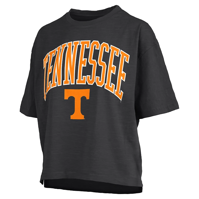 Women's Pressbox Tennessee Volunteers Nelson Arch Over Logo Waist Length Oversized Slub T-Shirt