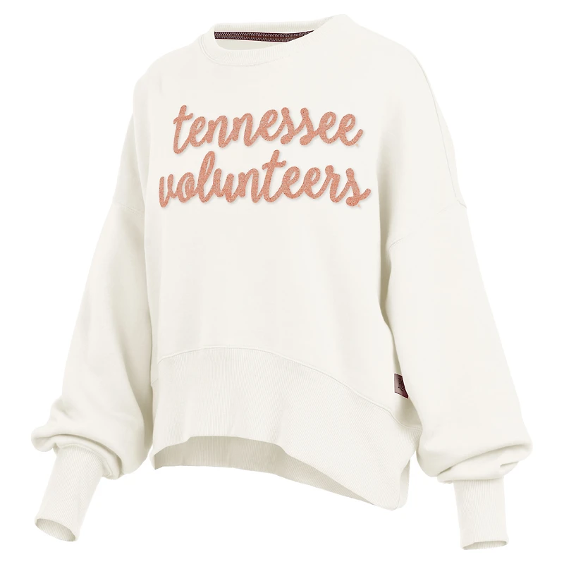 Sweat-shirt oversize pour femme Pressbox Cream Tennessee Volunteers Chelsea