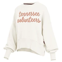 Sweat-shirt oversize pour femme Pressbox Cream Tennessee Volunteers Chelsea