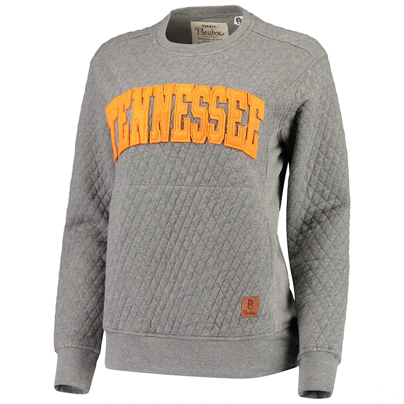 Sweat-shirt matelassé à enfiler pour femme Pressbox Heather Charcoal Tennessee Volunteers Moose