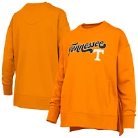Women's Pressbox Tennessee Orange Volunteers Bonanza Chenille Harper Script Sweatshirt