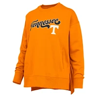 Women's Pressbox Tennessee Orange Volunteers Bonanza Chenille Harper Script Sweatshirt
